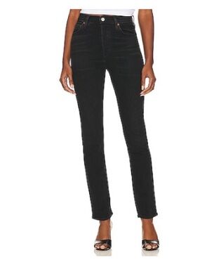 Agolde Freya High-Rise Slim Jeans in Hush
